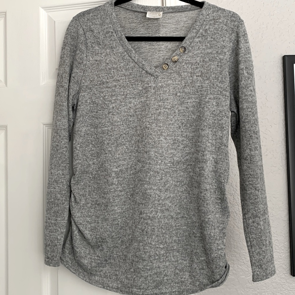 Maternity Gray Long Sleeve